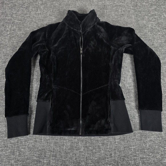 Athleta Jackets & Blazers - Athleta Cloud Fleece Full Zip Jacket Black Women's Size Medium